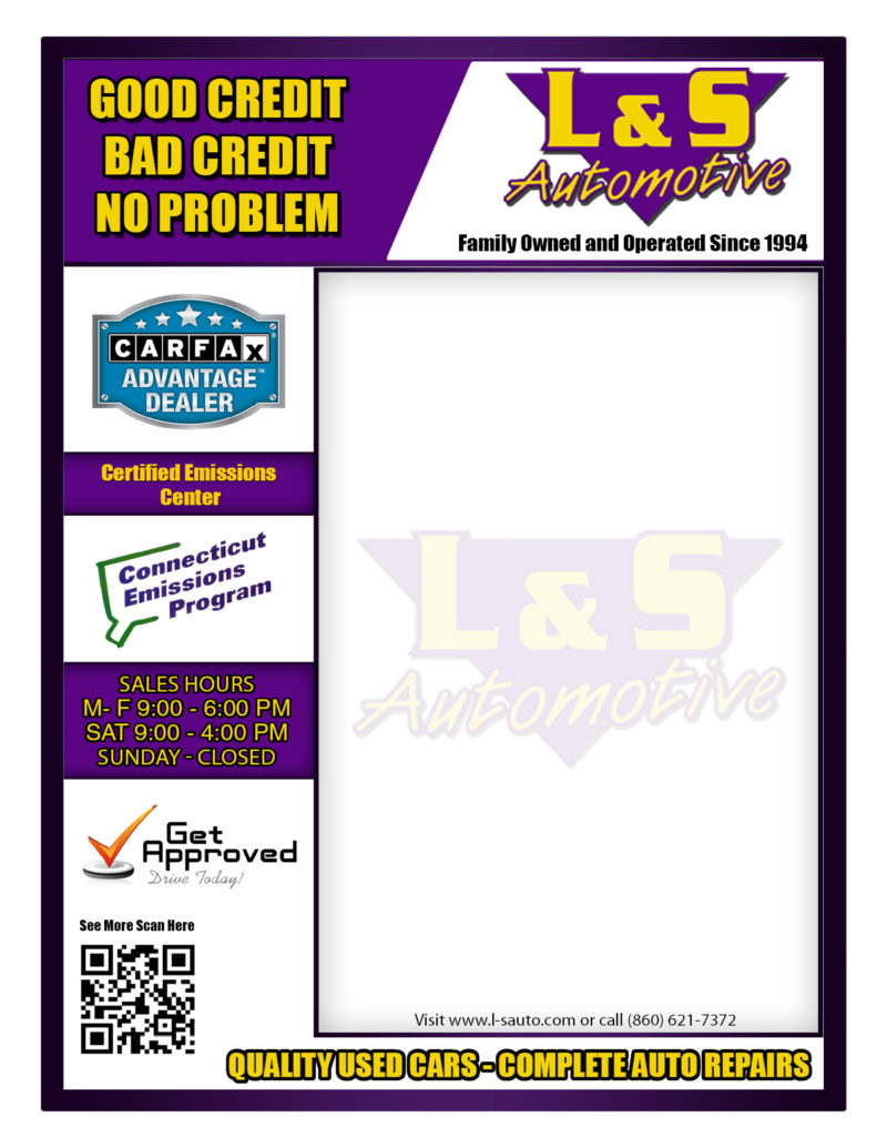 L&S Automotive Window Sticker